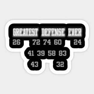 Oakland Raiders Greatest Defense Ever Sticker